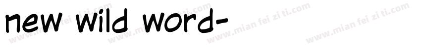 new wild word字体转换
